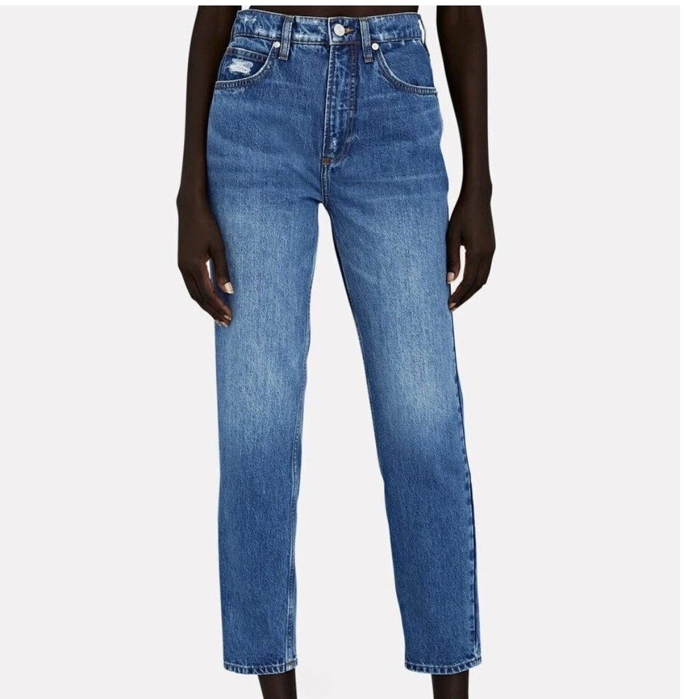 FRAME Le Original High Rise Straight Leg Jeans Stearnlee Wash 28